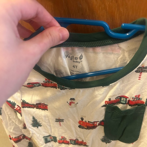 Kyte baby Festive Train Print Long Sleeve Shirt - Picture 4 of 5